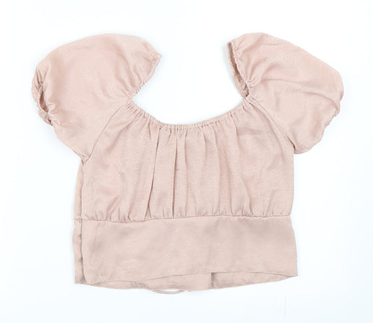 Motel Womens Pink   Cropped Blouse Size M