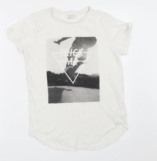 NEXT Boys White   Basic T-Shirt Size 12 Years  - skating