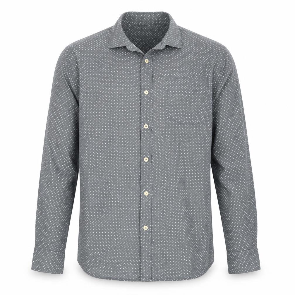 TU Mens Grey    Button-Up Size M