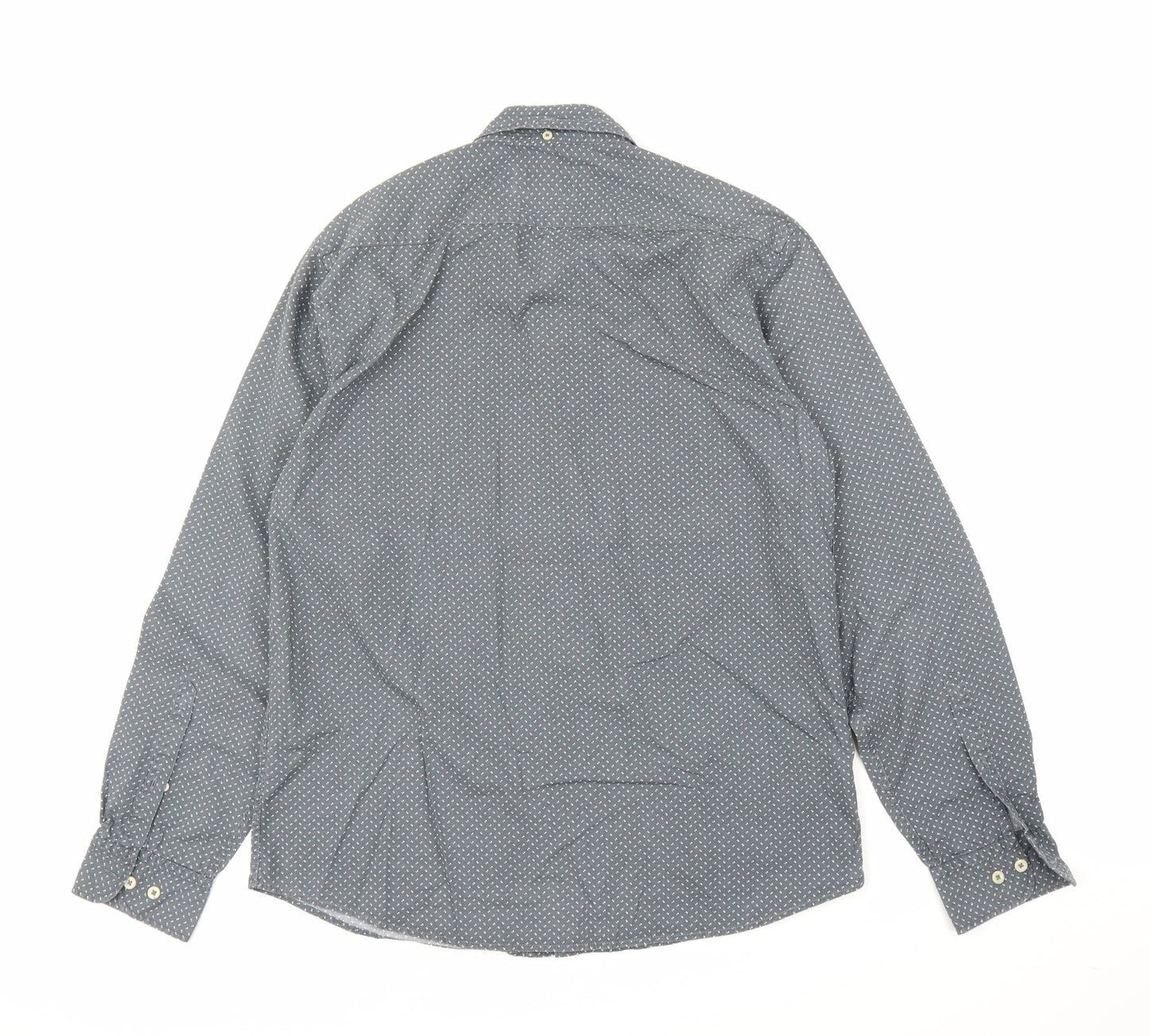 TU Mens Grey    Button-Up Size M