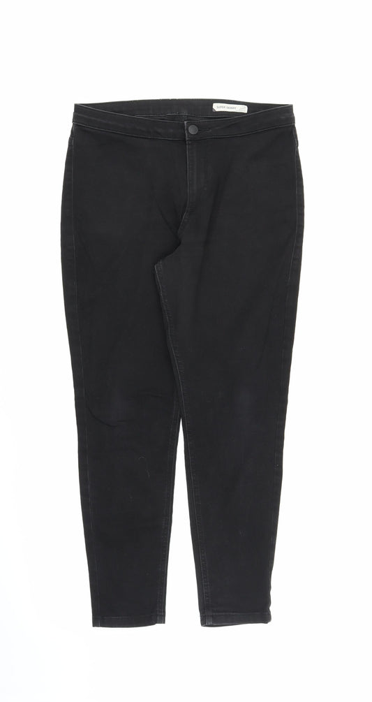 Preworn Womens Black   Jegging Jeans Size 14 L24 in