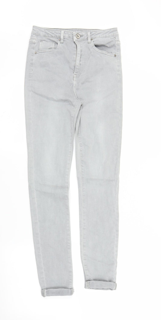 Toxik Womens Grey  Denim Skinny Jeans Size 8 L26 in