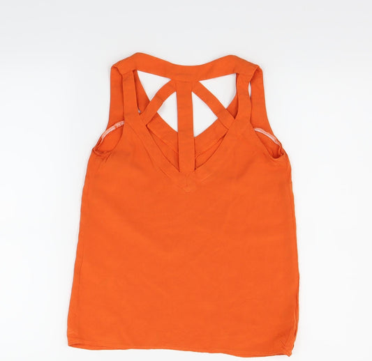 Warehouse Womens Orange   Basic T-Shirt Size 8