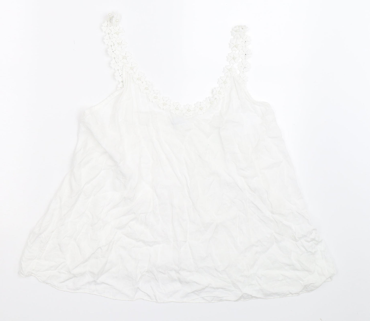 Preworn Womens White   Camisole Blouse Size L