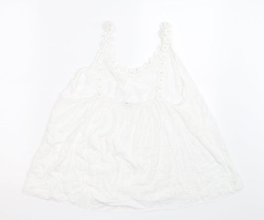 Preworn Womens White   Camisole Blouse Size L