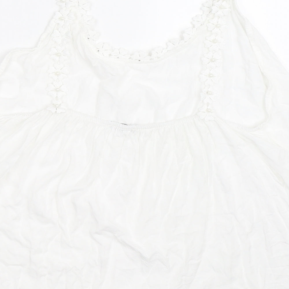 Preworn Womens White   Camisole Blouse Size L