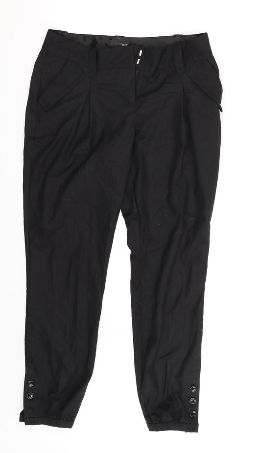 NEXT Womens Black   Trousers  Size 8 L26 in