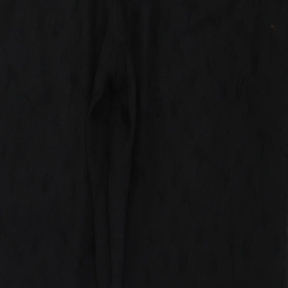 Monsoon  Womens Black Floral  Trousers  Size 14 L25 in