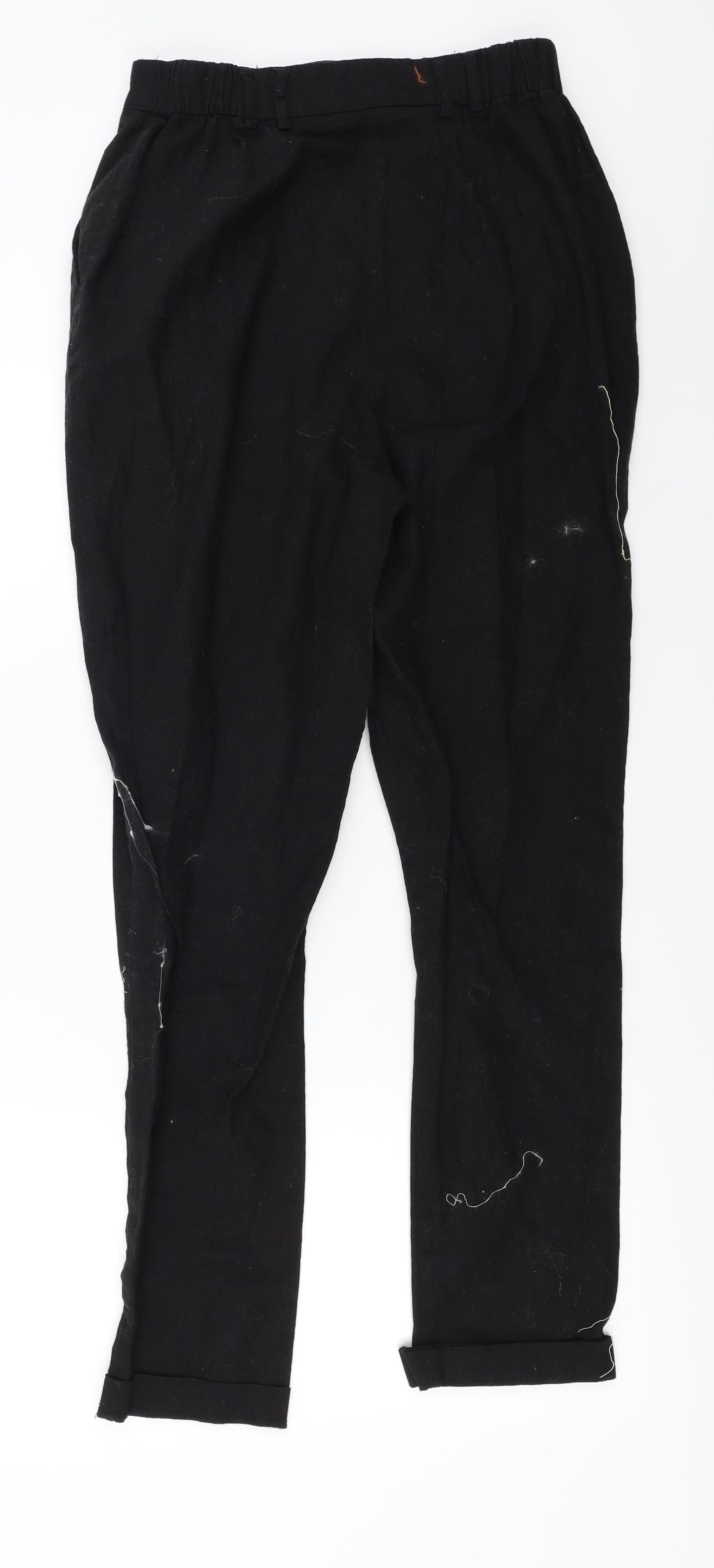 ASOS  Womens Black Houndstooth  Trousers  Size 10 L27 in
