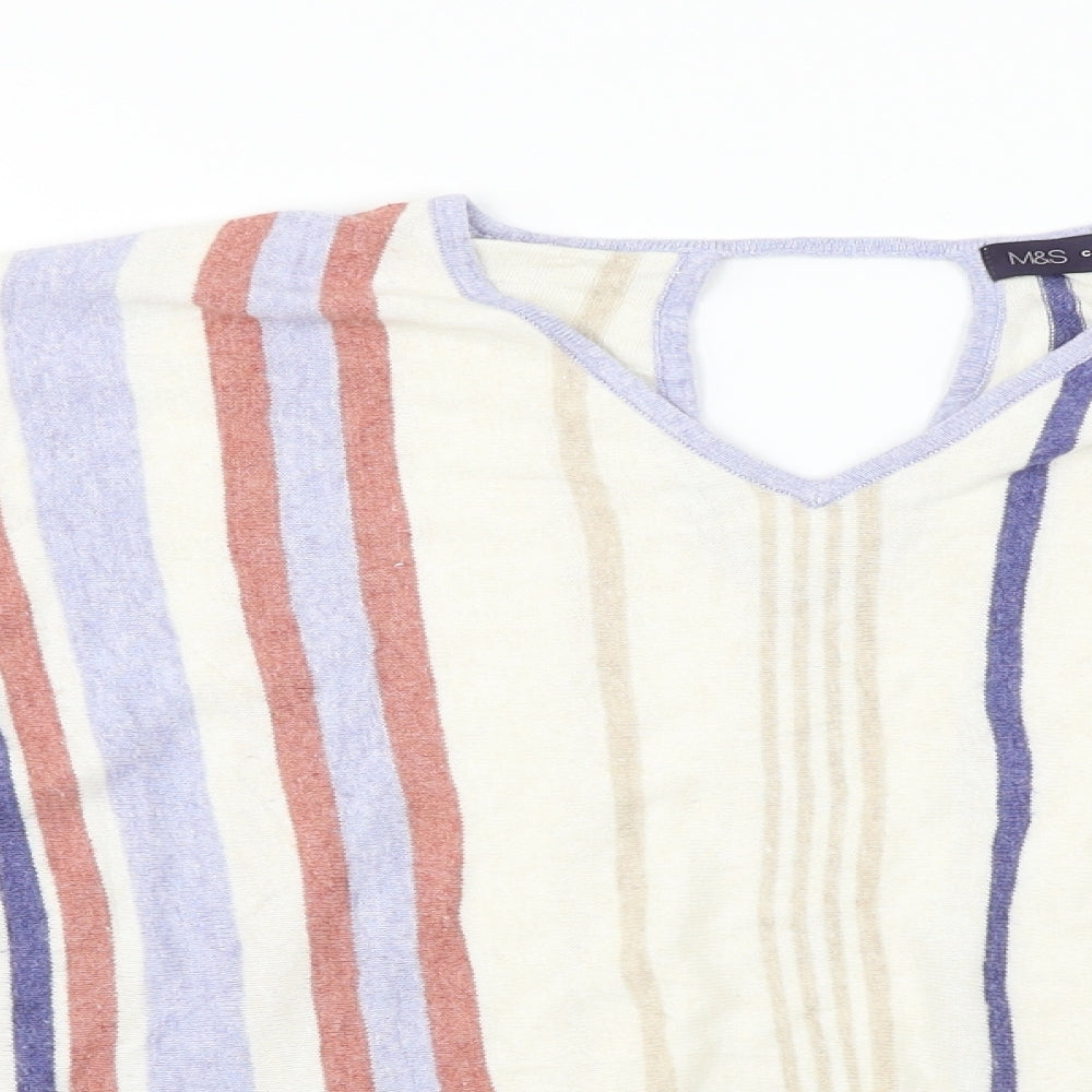 Marks and Spencer  Womens Ivory Striped  Basic Blouse Size 10