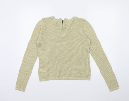 NEXT Womens Gold  Knit Pullover Jumper Size 6
