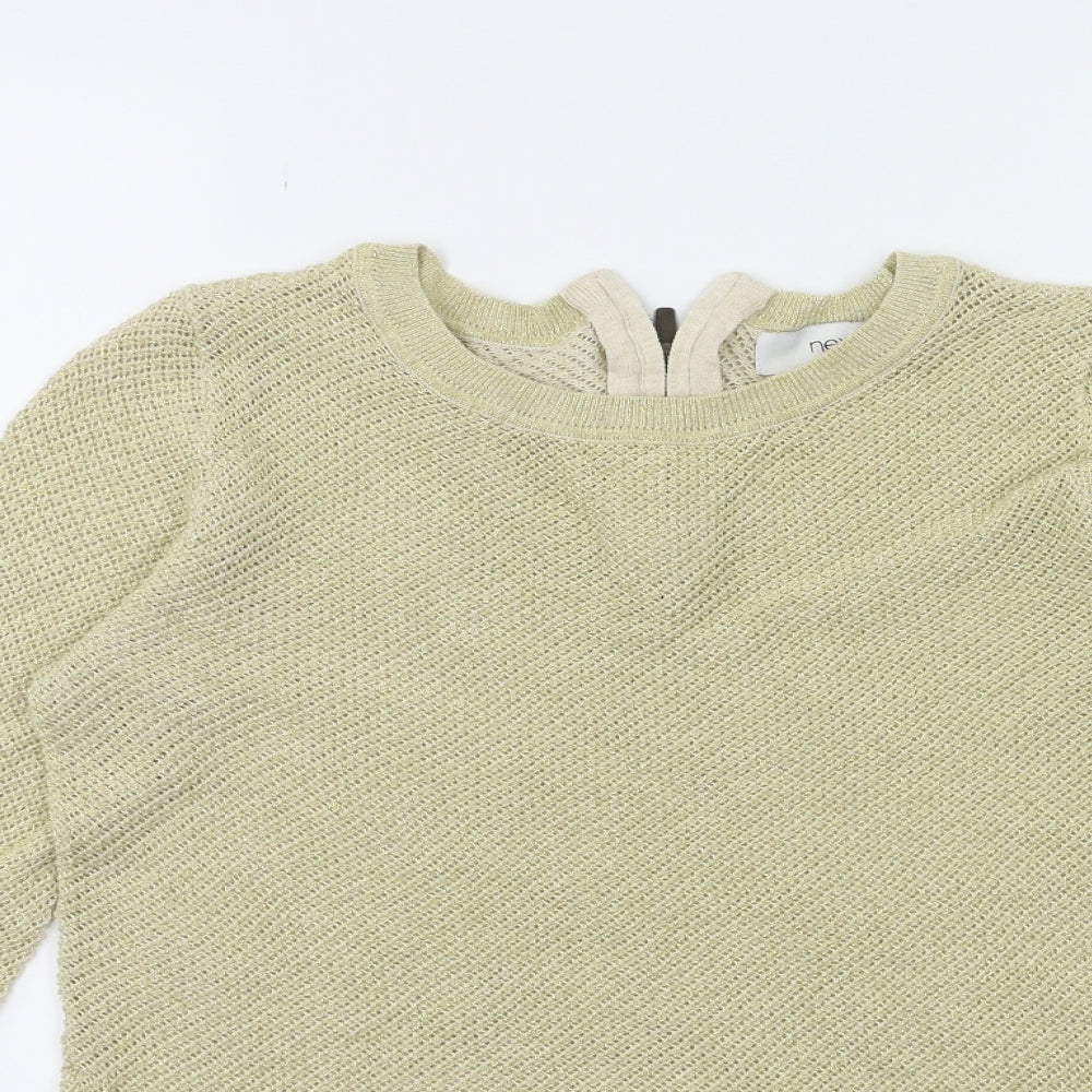 NEXT Womens Gold  Knit Pullover Jumper Size 6
