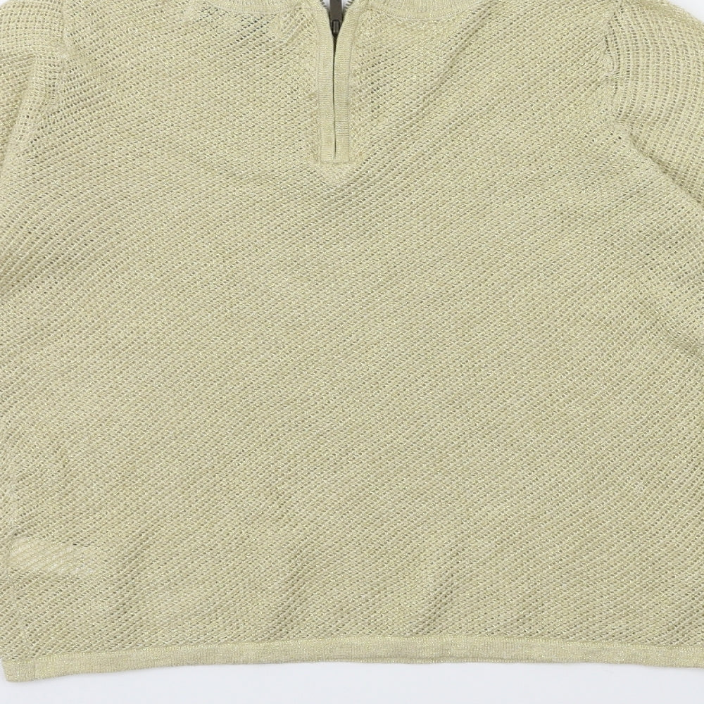 NEXT Womens Gold  Knit Pullover Jumper Size 6
