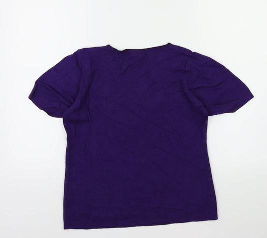 Berkertex Womens Purple  Knit Pullover Jumper Size 10