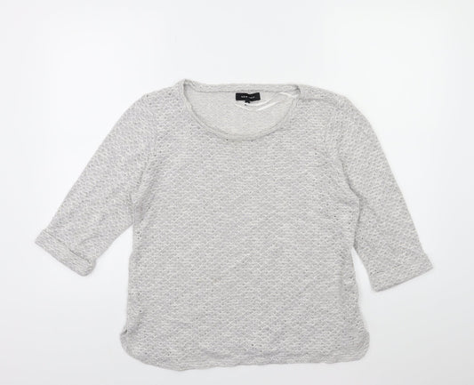 New Look Womens Grey  Knit Pullover Jumper Size 16