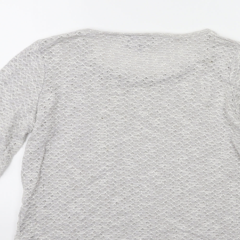 New Look Womens Grey  Knit Pullover Jumper Size 16