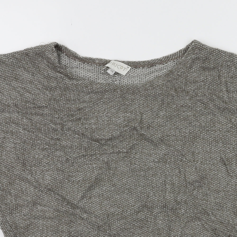 Apricot Womens Grey  Knit Pullover Jumper Size S