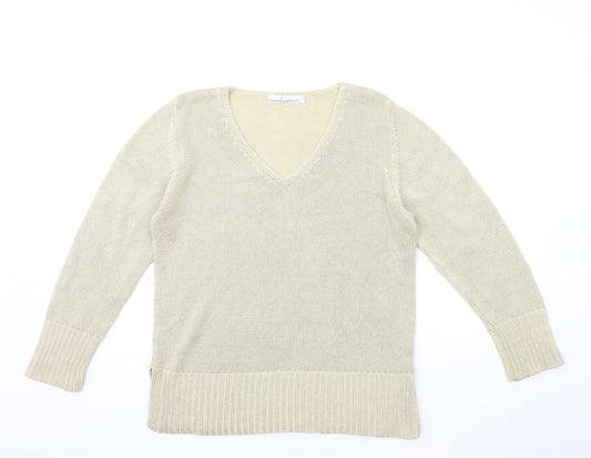 Element Womens Gold  Knit Pullover Jumper Size 16