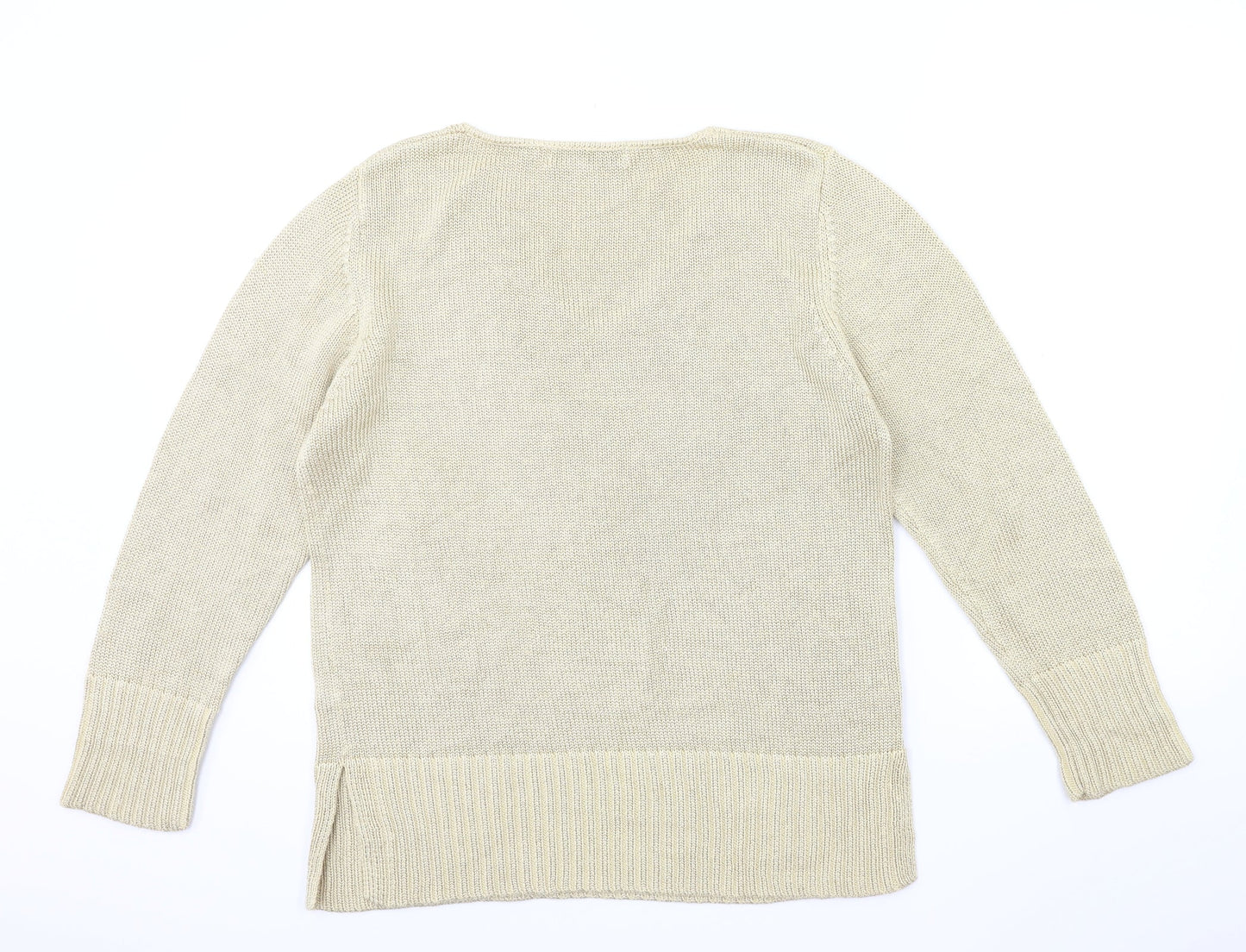 Element Womens Gold  Knit Pullover Jumper Size 16