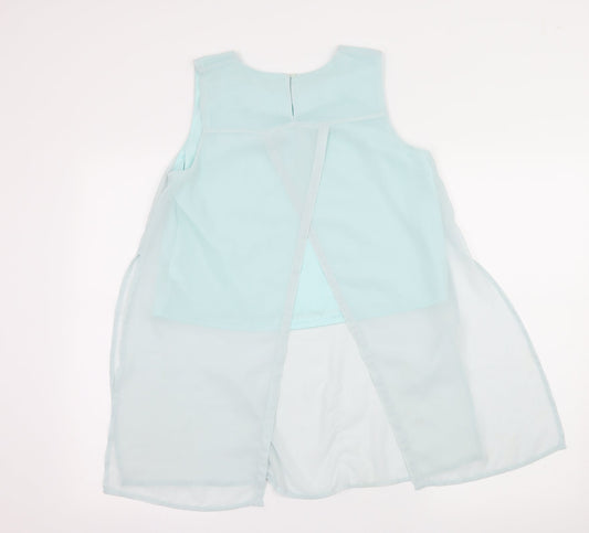 H&M Girls Blue  Chiffon Basic Blouse Size 14 Years