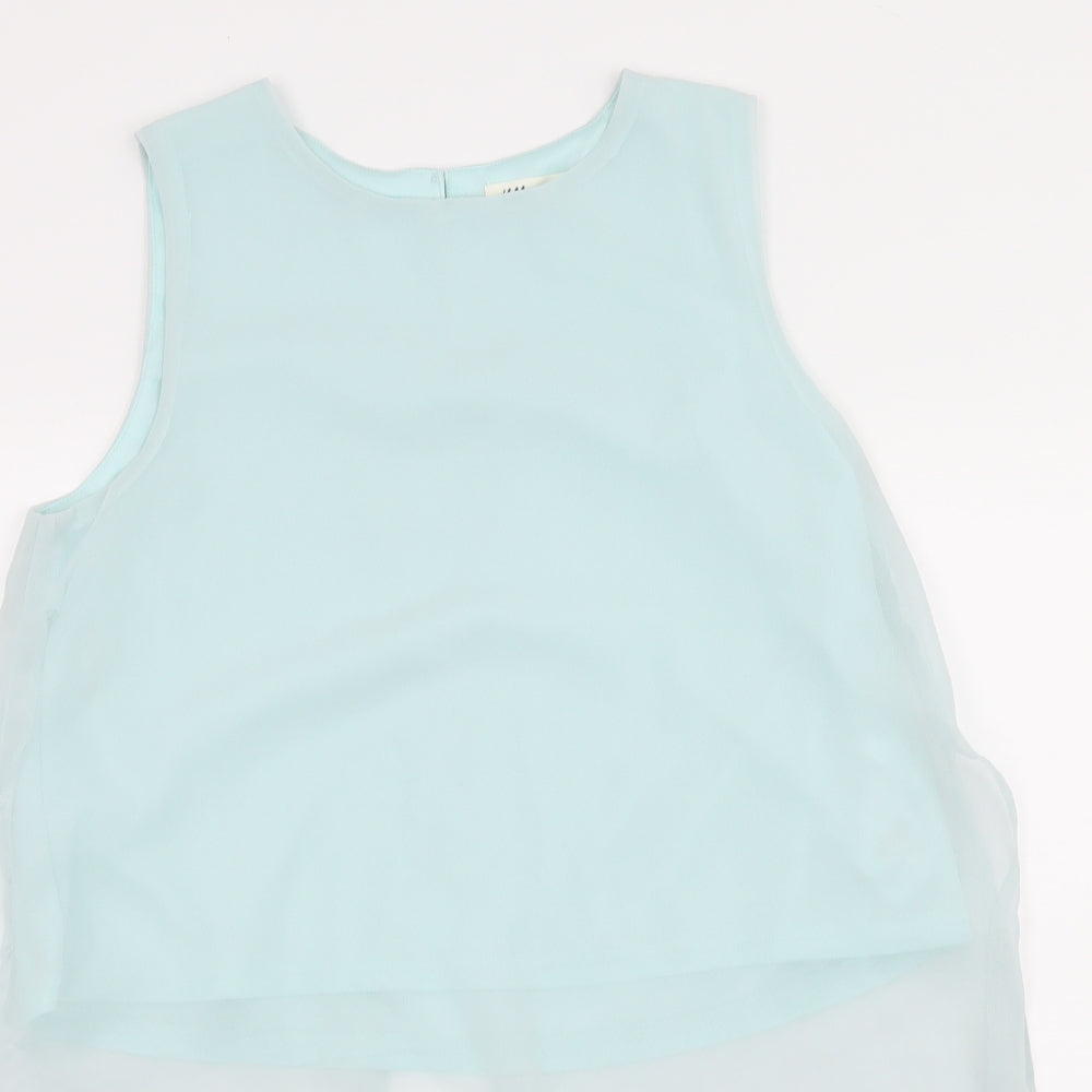 H&M Girls Blue  Chiffon Basic Blouse Size 14 Years