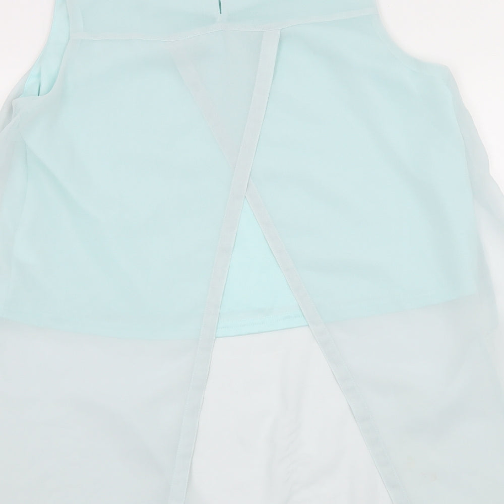 H&M Girls Blue  Chiffon Basic Blouse Size 14 Years