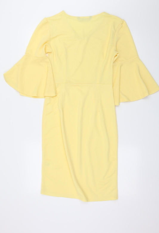 Collection London Womens Yellow  Jersey A-Line  Size 8
