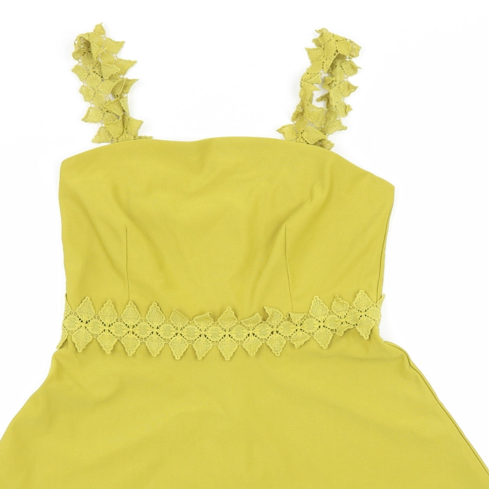 Luc-ce Womens Green   Skater Dress  Size S