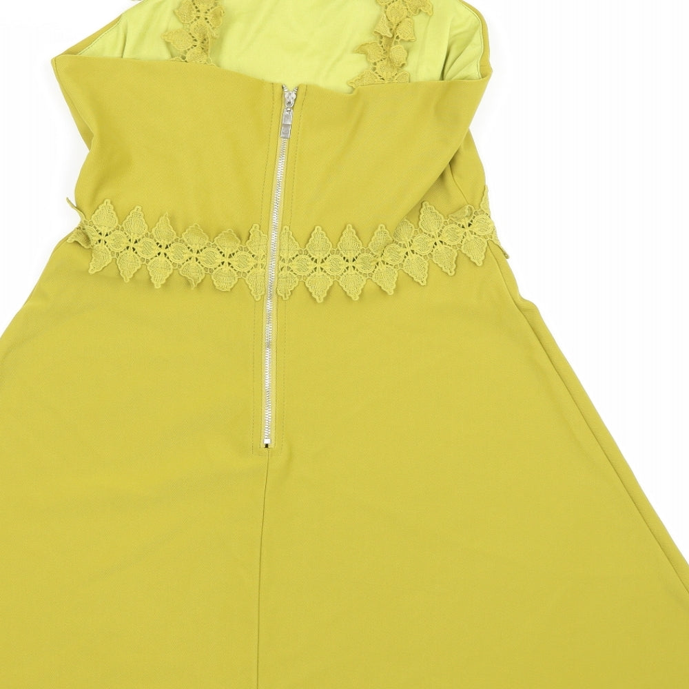 Luc-ce Womens Green   Skater Dress  Size S