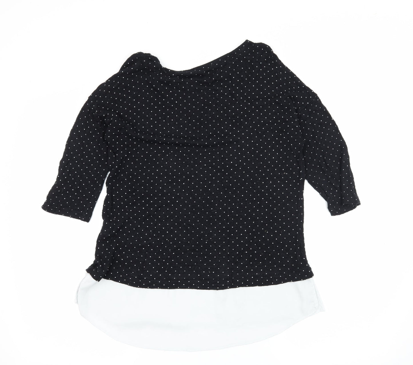 Stradivarius Womens Beige Polka Dot Jersey Basic T-Shirt Size M