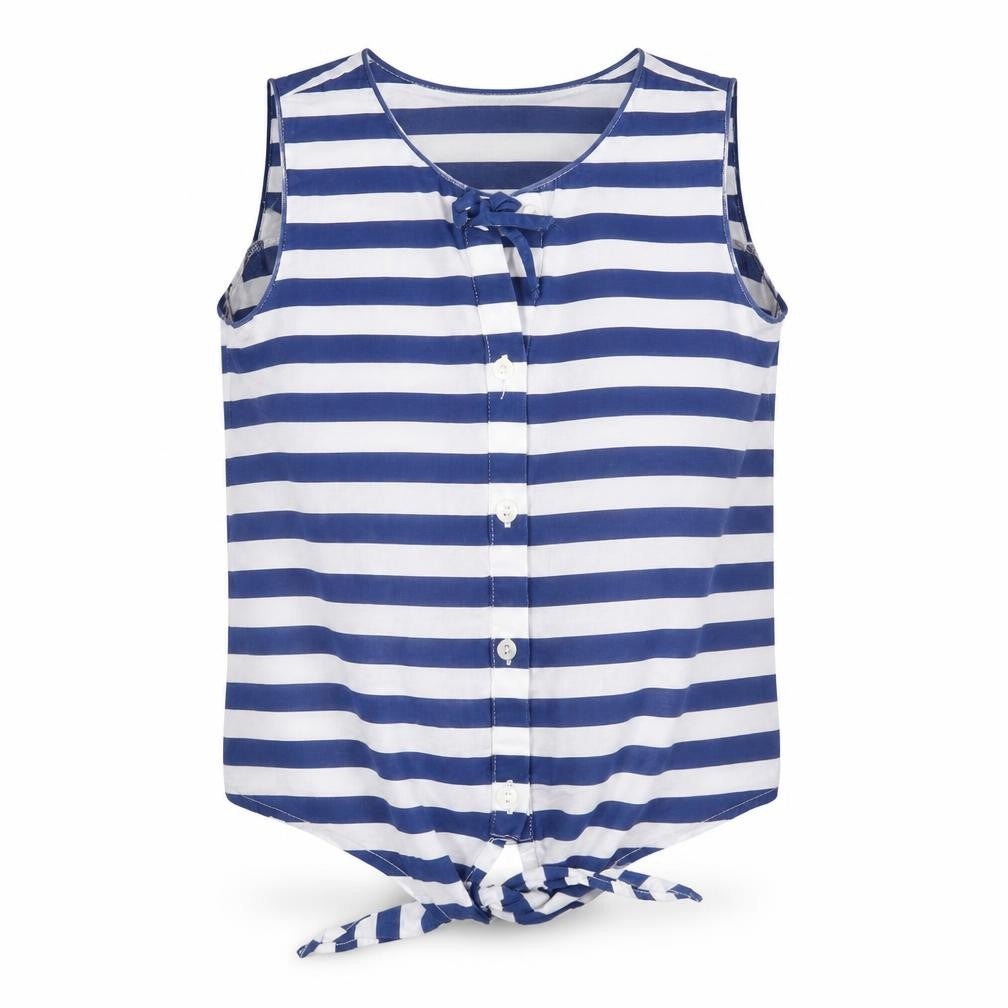 Next Girls Blue Striped  Basic Button-Up Size 8 Years
