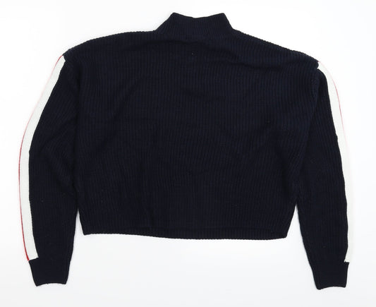Divided Womens Blue  Knit Pullover Jumper Size M
