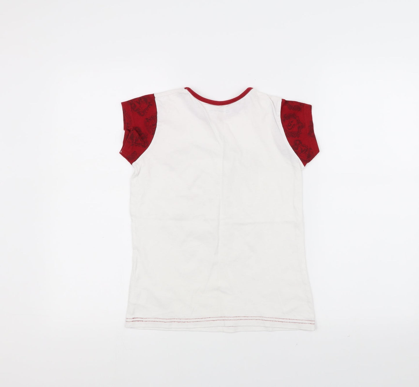 Character Boys White   Basic T-Shirt Size 9-10 Years  - hogwarts