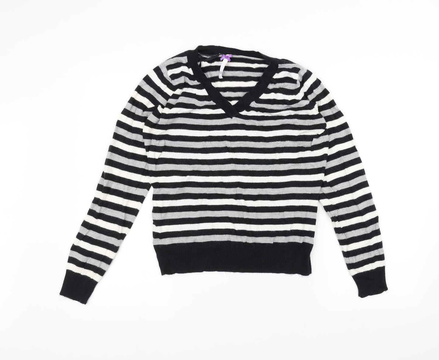 BHS Womens Blue Striped  Pullover Jumper Size 10