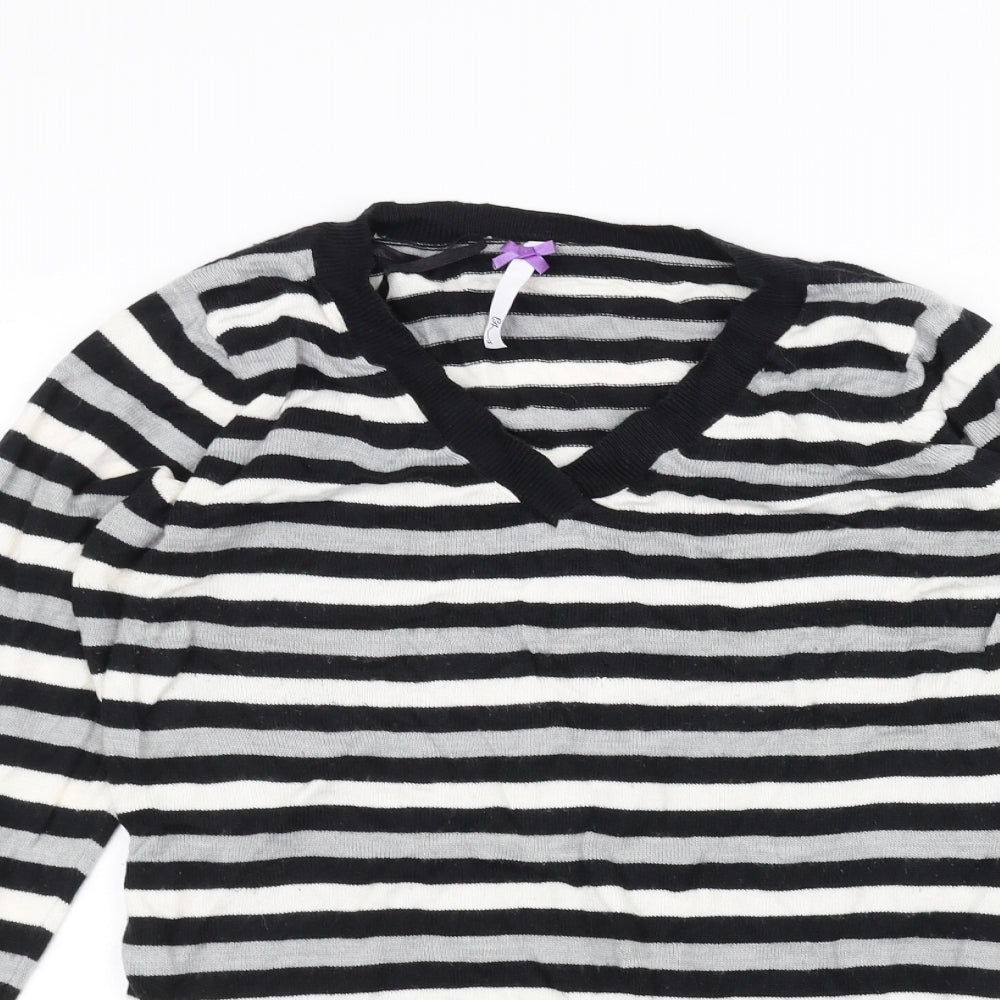 BHS Womens Blue Striped  Pullover Jumper Size 10