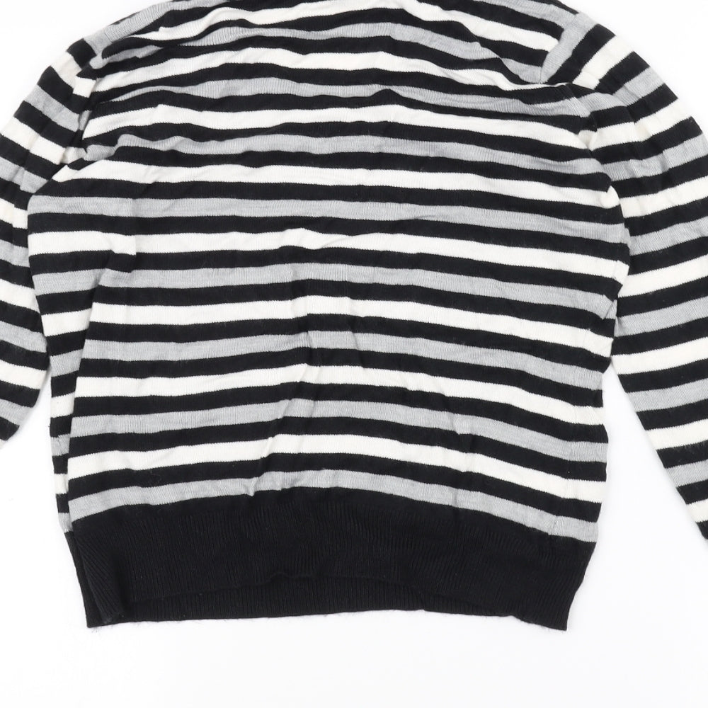 BHS Womens Blue Striped  Pullover Jumper Size 10