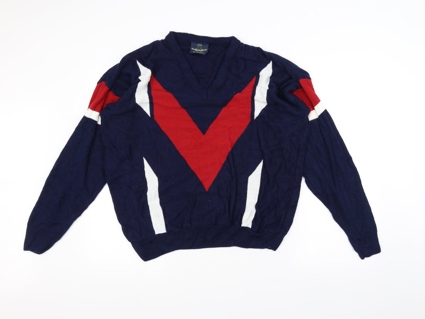 dimagio Mens Blue  Knit Pullover Jumper Size M
