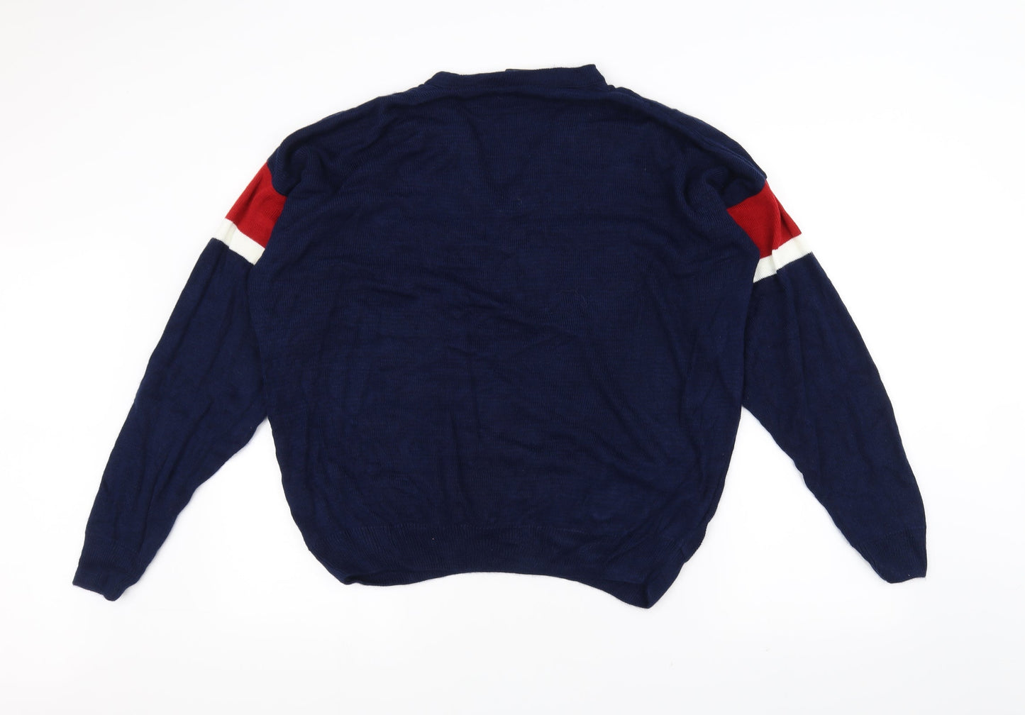 dimagio Mens Blue  Knit Pullover Jumper Size M
