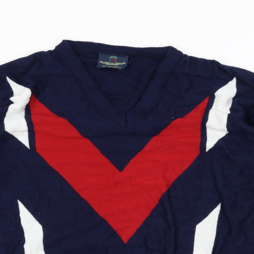 dimagio Mens Blue  Knit Pullover Jumper Size M