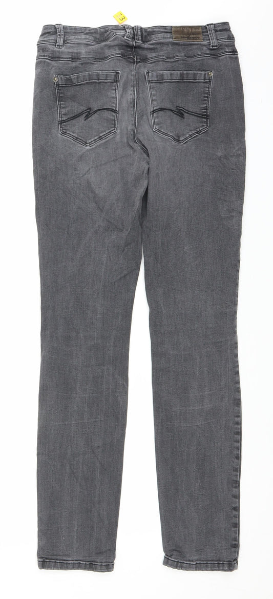 Street One Womens Grey  Denim Straight Jeans Size 29 in L30 in