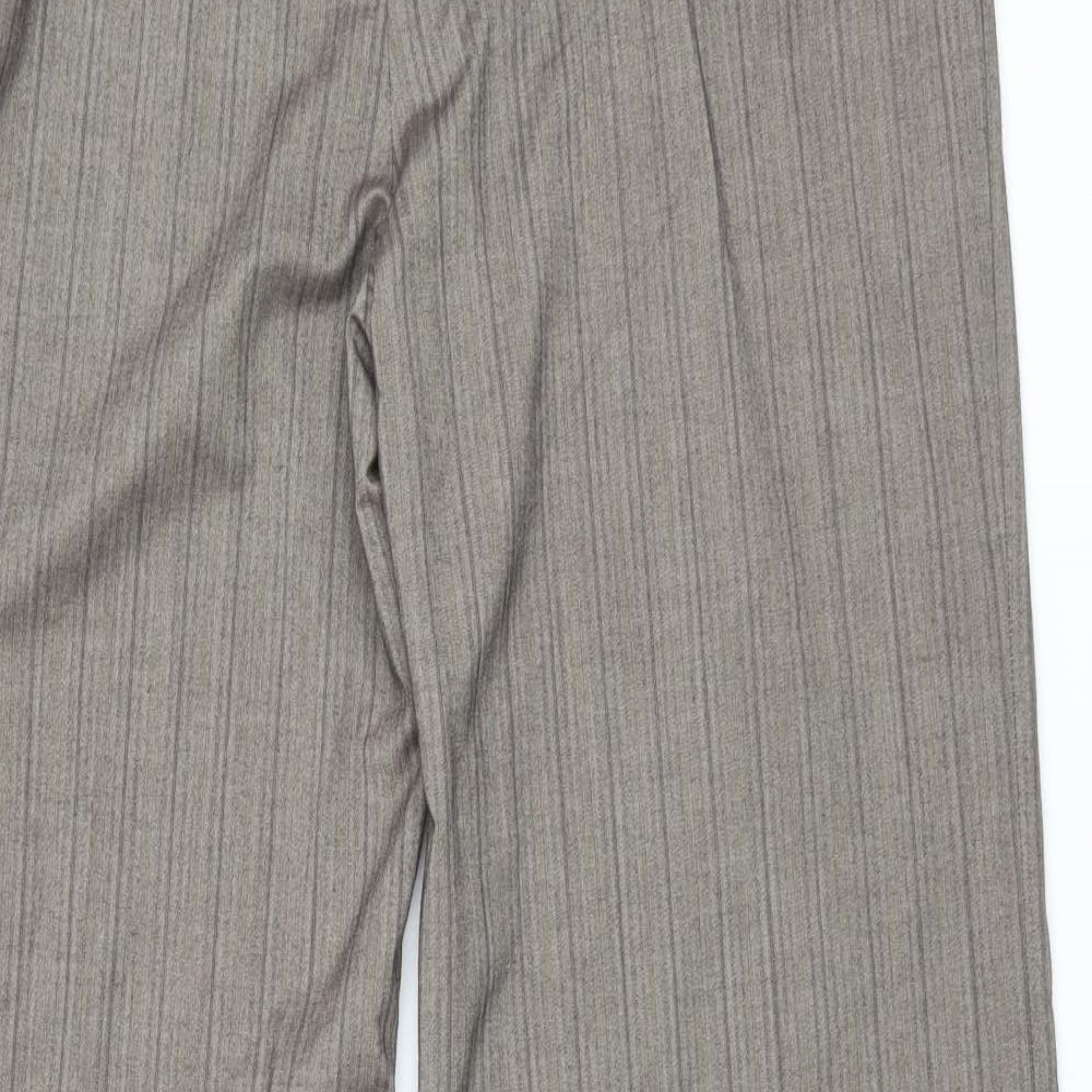 Dorothy Perkins Womens Brown Striped  Trousers  Size 18 L30 in