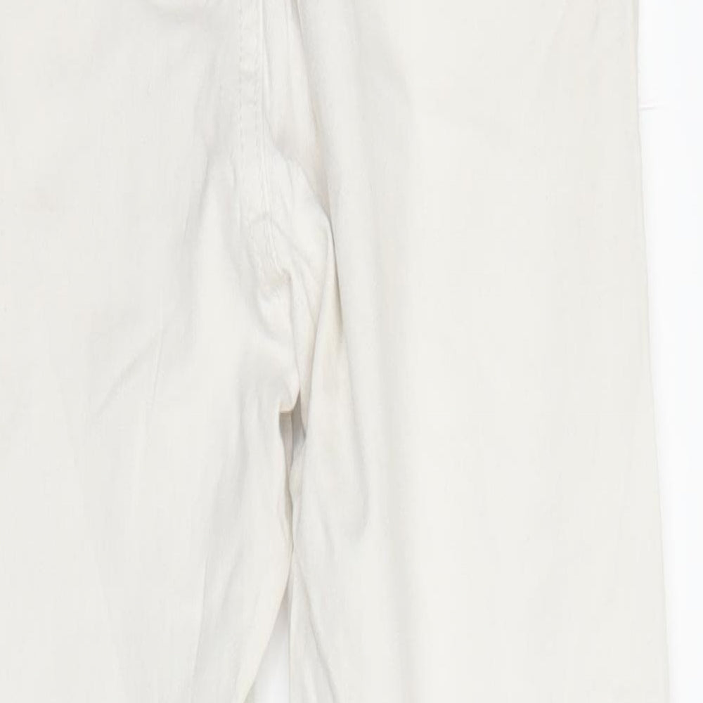 Missguided Womens White  Denim Straight Jeans Size 10 L23 in