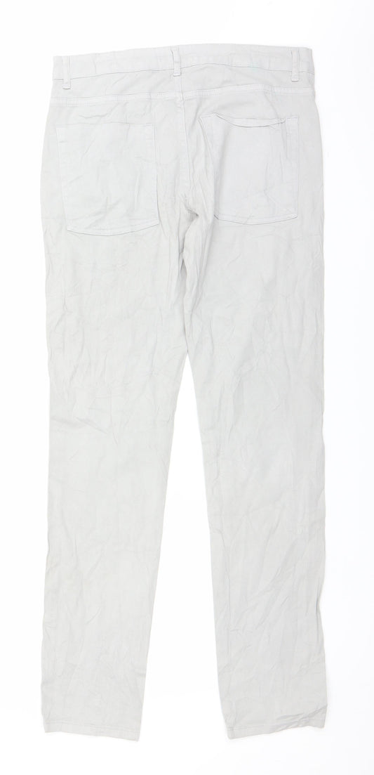 Bershka Womens Grey   Chino Trousers Size 12 L29 in