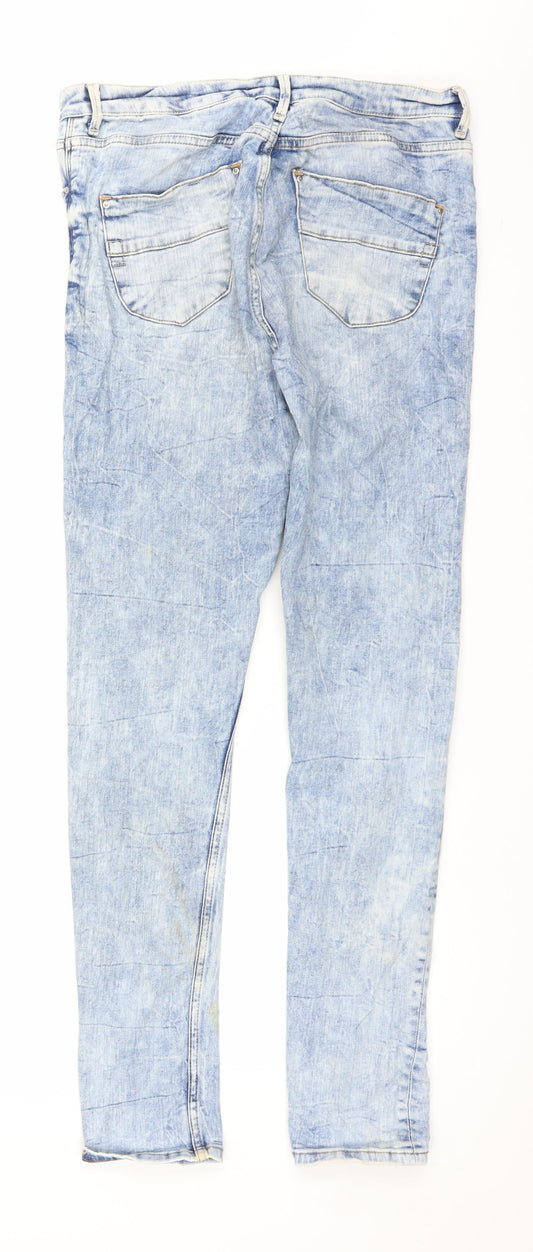 Denim & Co. Womens Blue  Denim Skinny Jeans Size 12 L29 in