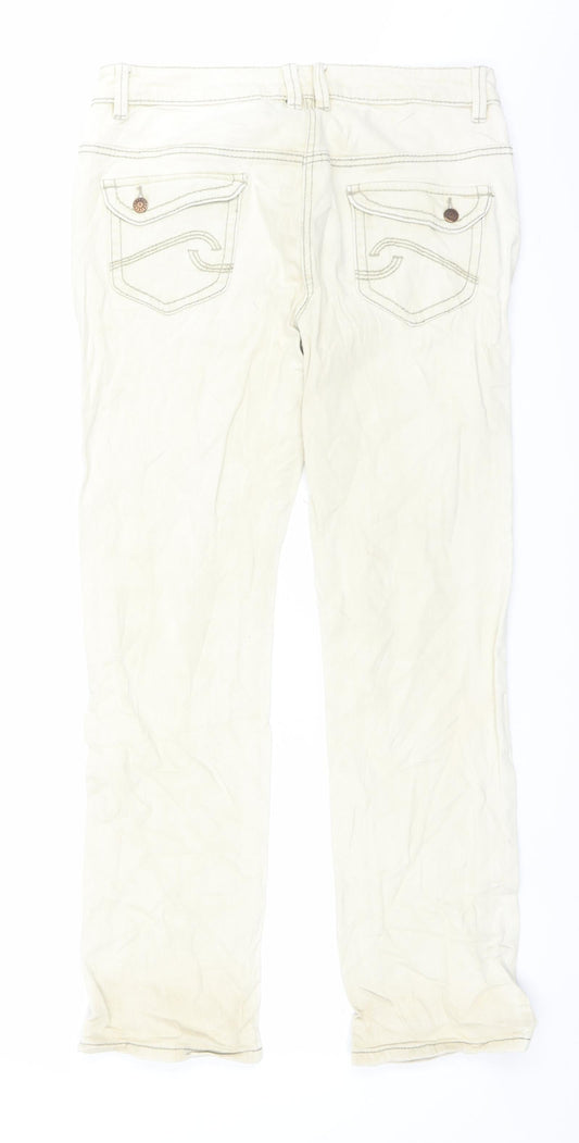 saviour Womens Beige  Denim Straight Jeans Size 33 in L27 in