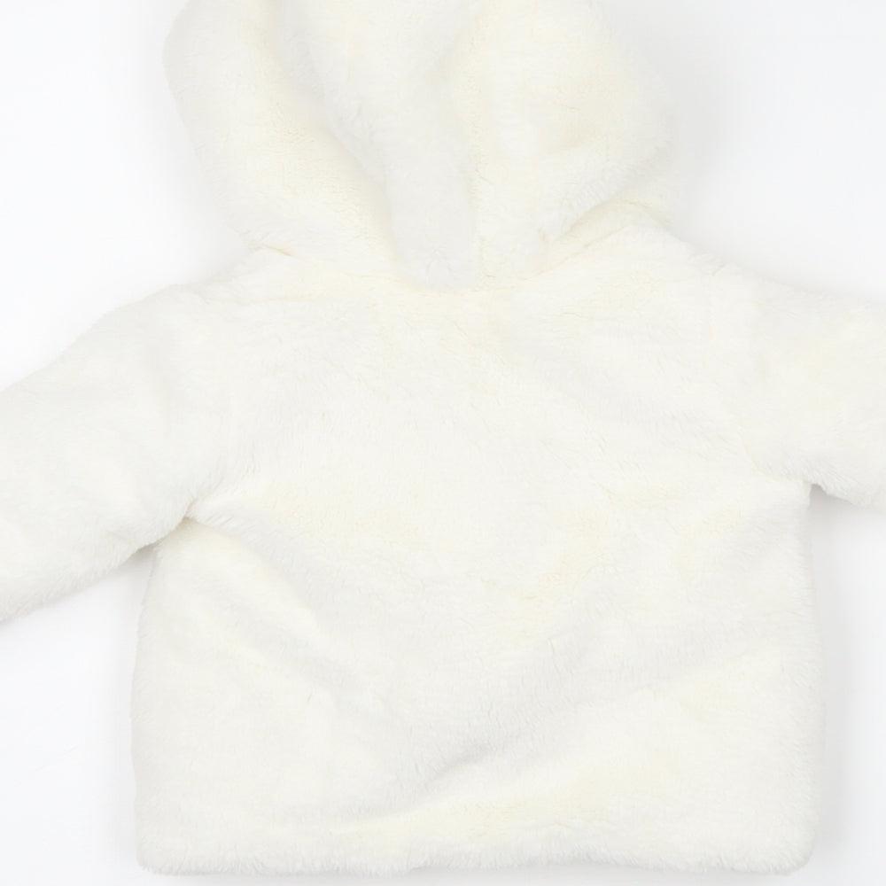 George Girls White   Jacket Coatigan Size 3-6 Months
