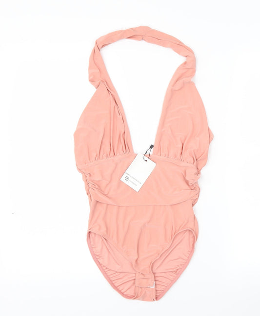 Juliet Womens Pink   Bodysuit One-Piece Size 10