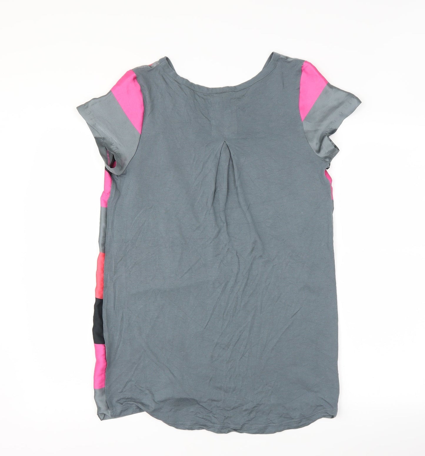 NEXT Womens Grey Striped  Basic T-Shirt Size 10