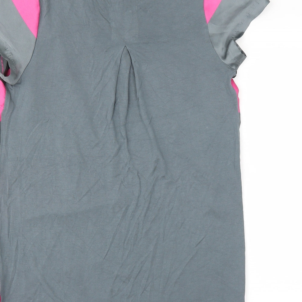 NEXT Womens Grey Striped  Basic T-Shirt Size 10