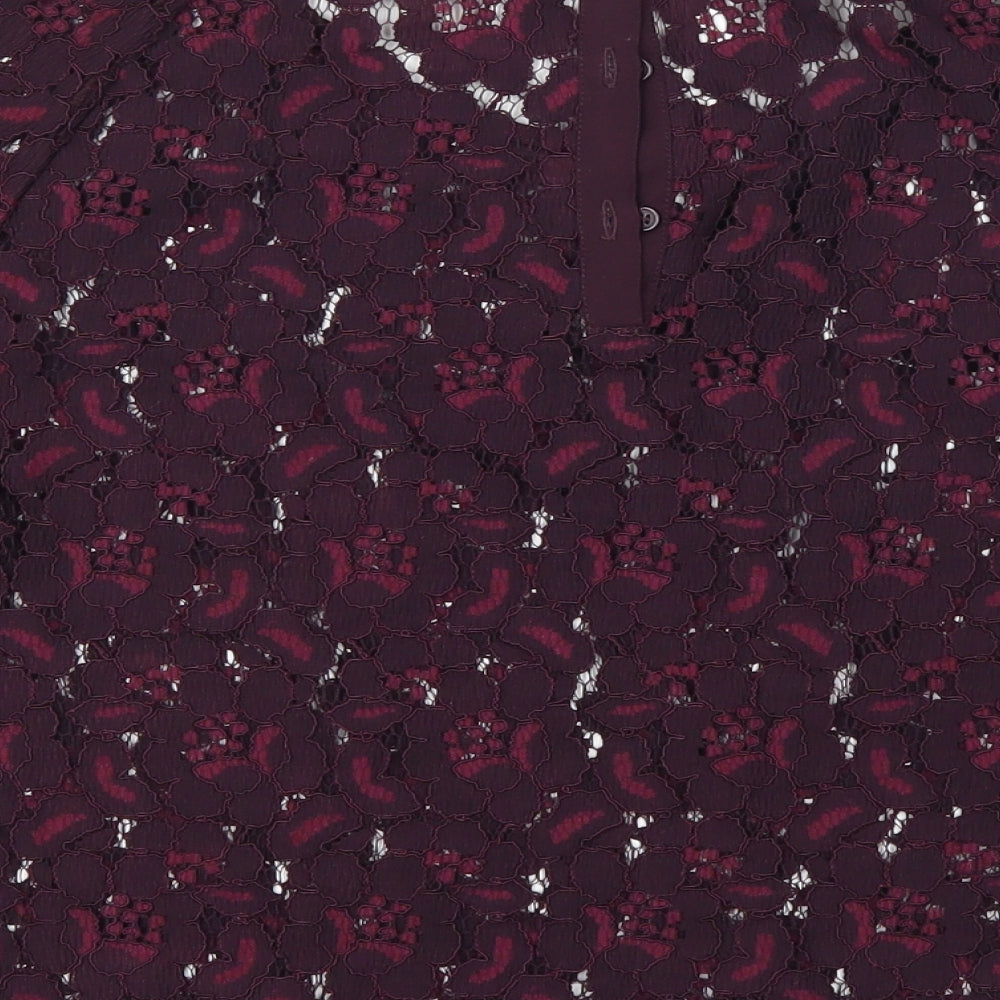 NEXT Womens Purple Floral  Basic T-Shirt Size 10